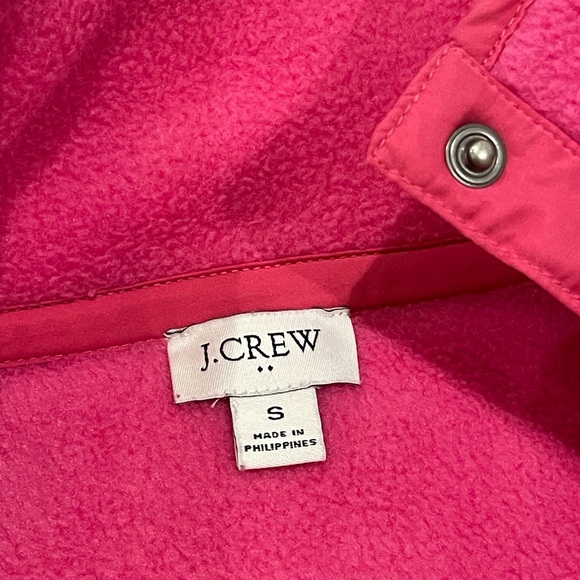 J. Crew Sweater Pink Sweater Fleece Sweater Sweatshirt hot pink Size Small - Picture 7 of 8